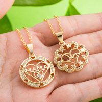Mother's Day Ornament Fashion Mama Letter Diamond Pendant Necklace main image 9