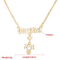 Mother's Day Ornament Fashion Mama Letter Diamond Pendant Necklace main image 5