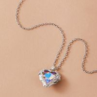 Mode Populaire Ornement Strass Amour Cristal Ange Ailes Collier main image 4
