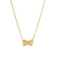 Fashion Plated 14k Gold Pendant Simple Four-leaf Copper Necklace sku image 2