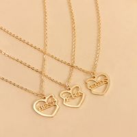 Best Friends Three-piece Chain Girlfriends Pendant English Necklace sku image 1
