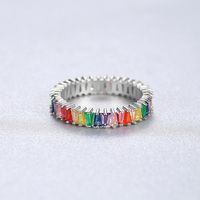 Bague Zirconium Coloré En Argent Sterling S925 sku image 8