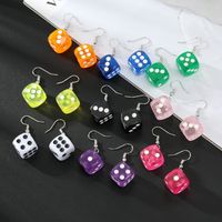 Fashion Ornament New Dice Resin Earrings main image 1