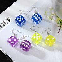 Fashion Ornament New Dice Resin Earrings main image 6