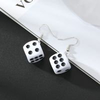 Fashion Ornament New Dice Resin Earrings main image 4