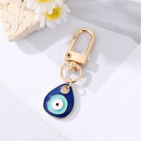 Fashion Diamond Drop Oil Heart-shaped Blue Eyes Keychain main image 4