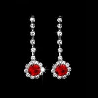 New Wedding Jewelry Ruby Pendant Earrings Necklace 2 Pieces Set main image 5