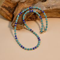 Bohemian Turquoise Semi-precious Stone Handmade Beaded Necklace main image 2