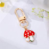 Colorful Oil Mushroom Feather Keychain Dried Flower Leaves Bag Pendant Accessories main image 3