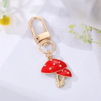 Colorful Oil Mushroom Feather Keychain Dried Flower Leaves Bag Pendant Accessories sku image 4