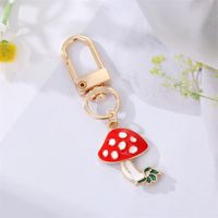 Colorful Oil Mushroom Feather Keychain Dried Flower Leaves Bag Pendant Accessories sku image 5