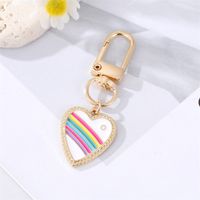 Fashion Drill Carved Heart-shaped Eyes Keychain Pendant Accessories main image 2