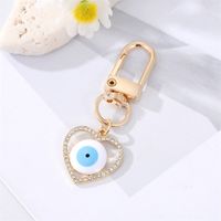 Fashion Drill Carved Heart-shaped Eyes Keychain Pendant Accessories sku image 4