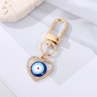 Fashion Drill Carved Heart-shaped Eyes Keychain Pendant Accessories sku image 5