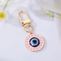 Fashion Colorful Oil Eyelash Eye Keychain Drill Patch Pendant Accessories sku image 7