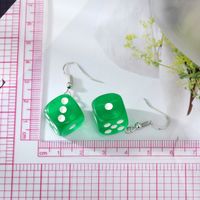 Fashion Ornament New Dice Resin Earrings main image 3