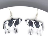 Fashion Simulation Animal Printing Acrylic Cartoon Ear Hook main image 4