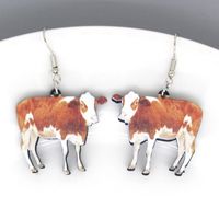 Fashion Simulation Animal Printing Acrylic Cartoon Ear Hook sku image 1