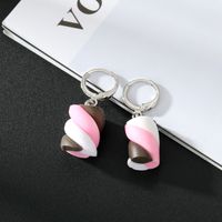 Ornament New Creative Cotton Candy Colorful Geometric Resin Earrings sku image 3