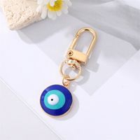 Fashion Diamond Drop Oil Heart-shaped Blue Eyes Keychain sku image 2