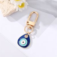 Fashion Diamond Drop Oil Heart-shaped Blue Eyes Keychain sku image 4