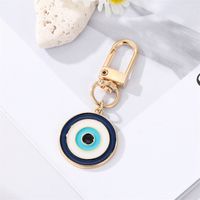 Simple Colorful Eyes Heart Keychain Alloy Irregular Round Bag Pendant Accessories sku image 5