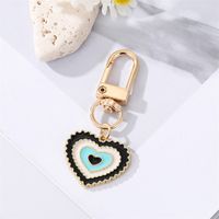 Simple Colorful Eyes Heart Keychain Alloy Irregular Round Bag Pendant Accessories sku image 7