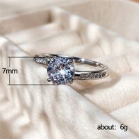 Fashion Bridal Bracelet 7x7mm Round Zirconium Twisted Wall Copper Ring main image 2