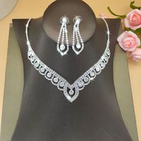 Jewelry Lace Rhinestone Women's Necklace Wedding Set Accessories main image 4