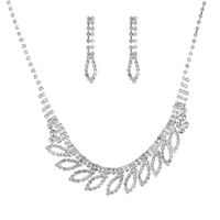 Bride Jewelry Clavicle Necklace Women's Diamond Set Wedding main image 4