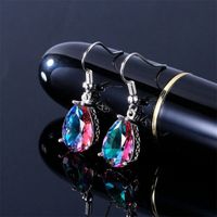 Cross-border Sold Jewelry European And American     Popular Rainbow Color Rainbow Color Water Drop Ear Studs main image 2