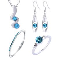 Fashion New Crystal Alloy Jewelry Set Wholesale main image 6