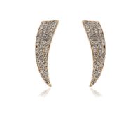 European And American Simple Fashionable All Match Jewelry Personality Design Full Diamond Knife-shaped Stud Earrings Fashion New Geometric Rhinestone Earrings sku image 2
