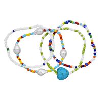 Fashion Bohemian Mixed Color Multi-combination Elastic Pearl Bracelet Beads Jewelry sku image 4