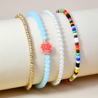 Fashion Bohemian Mixed Color Multi-combination Elastic Pearl Bracelet Beads Jewelry sku image 2