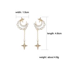 Fashion Star Moon Women's Copper Micro Inlaid Zirconium Earrings main image 5