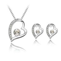 Fashion Jewelry Ornament Crystal Necklace Suit sku image 2