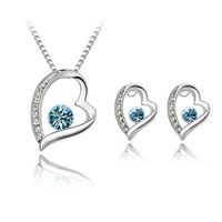 Fashion Jewelry Ornament Crystal Necklace Suit sku image 3