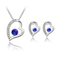 Fashion Jewelry Ornament Crystal Necklace Suit sku image 5