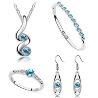 Fashion New Crystal Alloy Jewelry Set Wholesale sku image 2