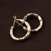 New Alloy Plating Real Gold Geometric Thick Women's Earrings main image 3