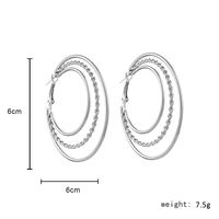 New Simple Three-ring Metal Twist Hollow Hoop Earrings main image 5