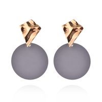 Fashion Geometric Metal Convex Color Matching Disc Earrings main image 3