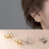 Fashion Geometric Diamond Multiple Circles Hoop Earrings Wholesale main image 1