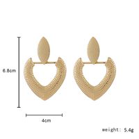 Fashion Exaggerated Heart Water Drop Geometric Frosted Alloy Earrings main image 5