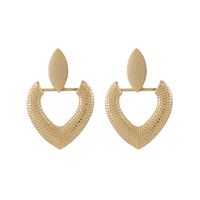 Fashion Exaggerated Heart Water Drop Geometric Frosted Alloy Earrings main image 6