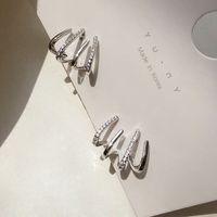 Fashion Geometric Diamond Multiple Circles Hoop Earrings Wholesale sku image 1