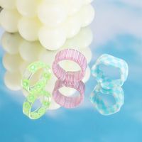 New Resin Transparent Fruit Ring Set Women sku image 1