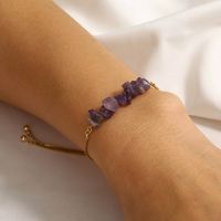 Fashion New Jewelry Purple Natural Stone Element Venice Bracelet main image 7