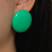 Fashion Semicircle Simple Candy Color Sweet Cute Resin Stud Earrings main image 1